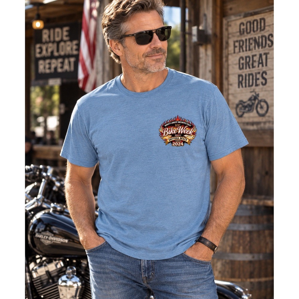 Daytona Bike Week 2024 83rd Annual T Shirt Mens XL Gildan NWT Biker Motorcycle